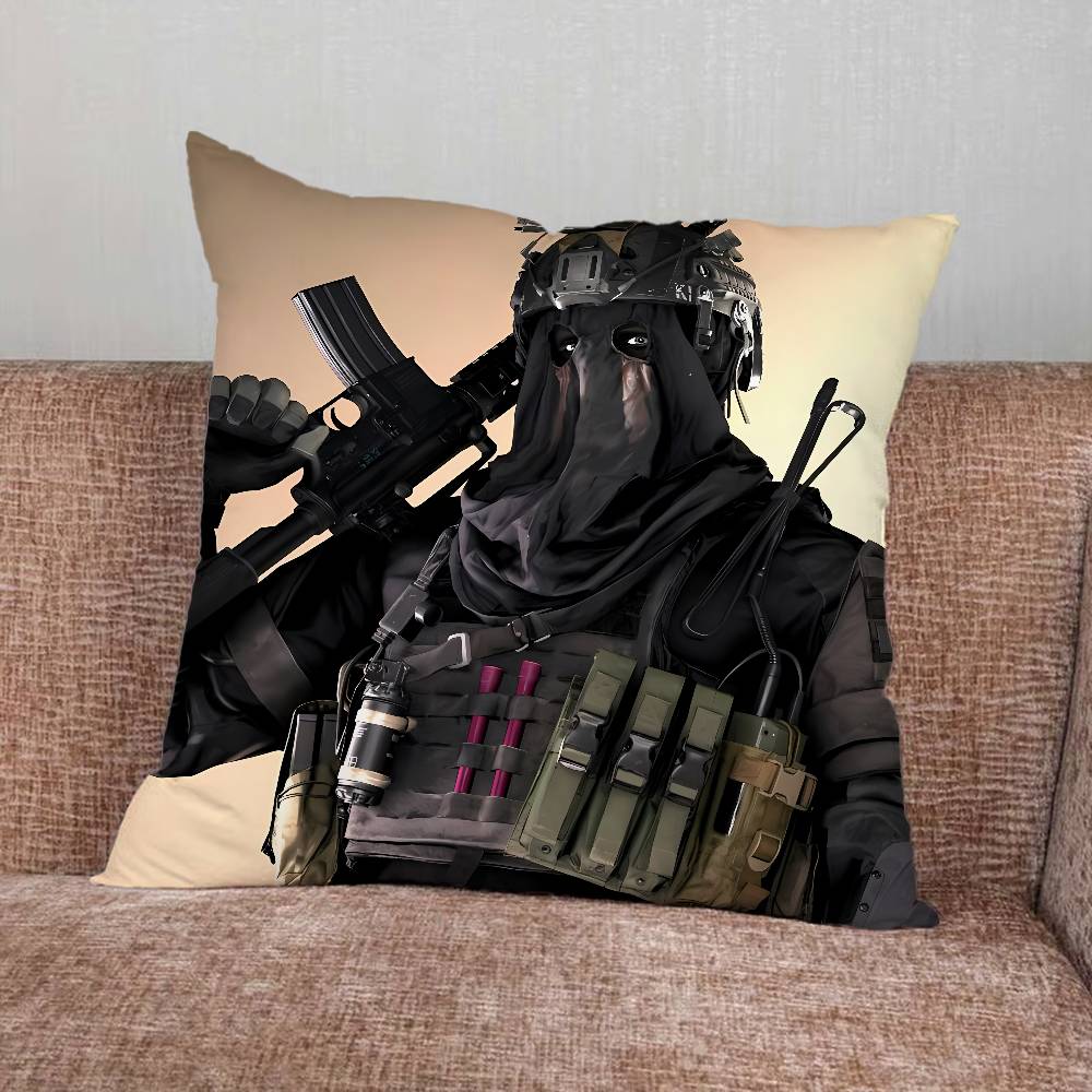 

C-Код C-Call of Duty Саймон Гоуст Райли Наволочка Для Дома Спальни Автомобиля Офиса Украшение Гостиной Дивана Наволочка 12x12Inch