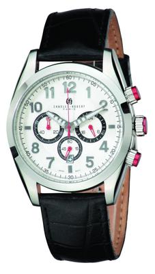 Charles Paris Chronograph Date Black Watch Hubert, 3895-W Men's
