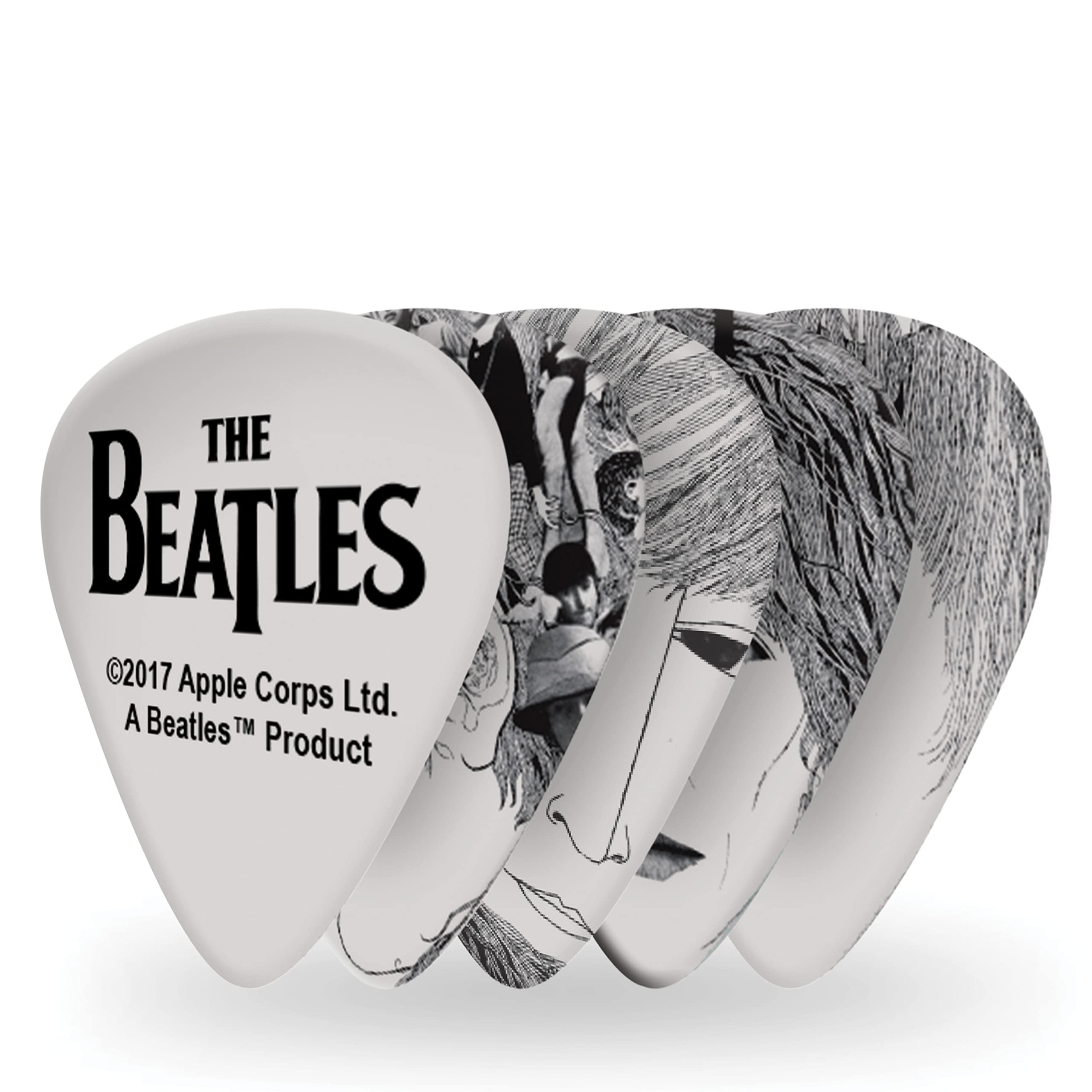 

Медиаторы Beatles гитарные Revolver тонкие 10 штук D Addario 1CWH2-10B1 [] белый