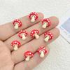 50Pcs/Bag Cute Resin Small Mushroom Flat Back Ornament Jewelry Making Manicure Hairwear Accessorie DIY Material