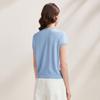 Women's Silk Blend Rhinestone Knit Short Sleeve Top