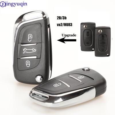 Jingyuqin CE0536 Upravená sklopná skořepina klíče s dálkovým ovládáním pro Peugeot 307 408 308 pro Citroen C-Triomphe C-Quatre C3 C4L C5