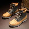 Autumn and winter large size men's high-top tooling snow boots outdoor versatile velvet warm Martin boots