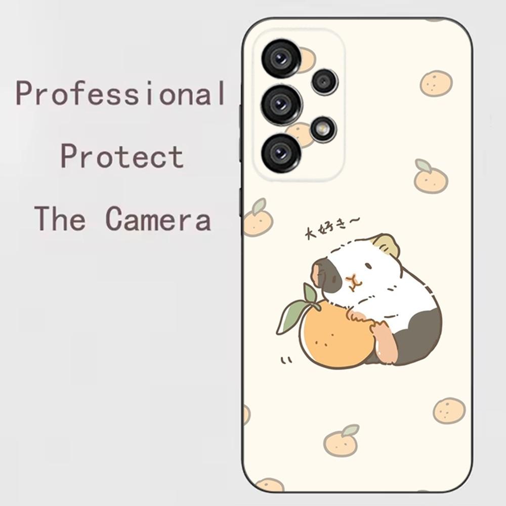 Cute Hamster  Phone Case For Samsung Galaxy A91,A80,A73,A72 ,A71,A53A52,A32 ,A31A22,A21s,A20,Black Cover
