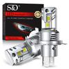 2 Stück H4 LED-Scheinwerferlampen Canbus Fern- und Abblendlicht 30000LM Auto Motorrad Lichter CSP Turbo LED Diodenlampen Auto Moto Scheinwerfer Plug&Play 6000K Weiß