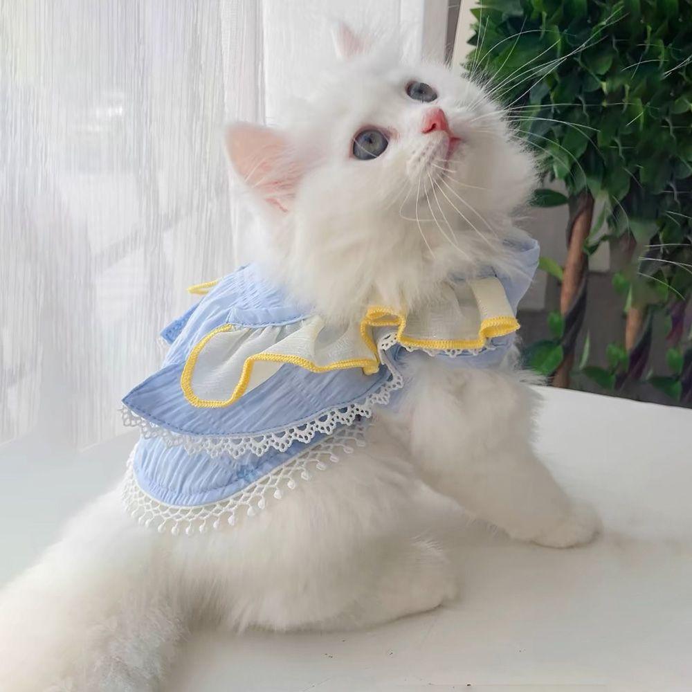 Cat clothes Thin summer ragdoll cat skirt Cute kitten princess skirt Summer pet cat kitten vest Xl: bust 50cm (approx. 5-6.5kg)