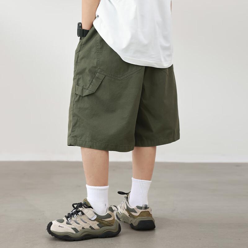 LUSON Boys' Pure Cotton Summer Cargo Shorts