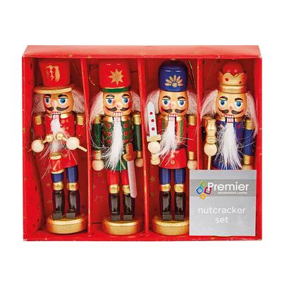 Premier Nutcrackers Set of 3 Hanging Christmas Tree Decorations 20cm