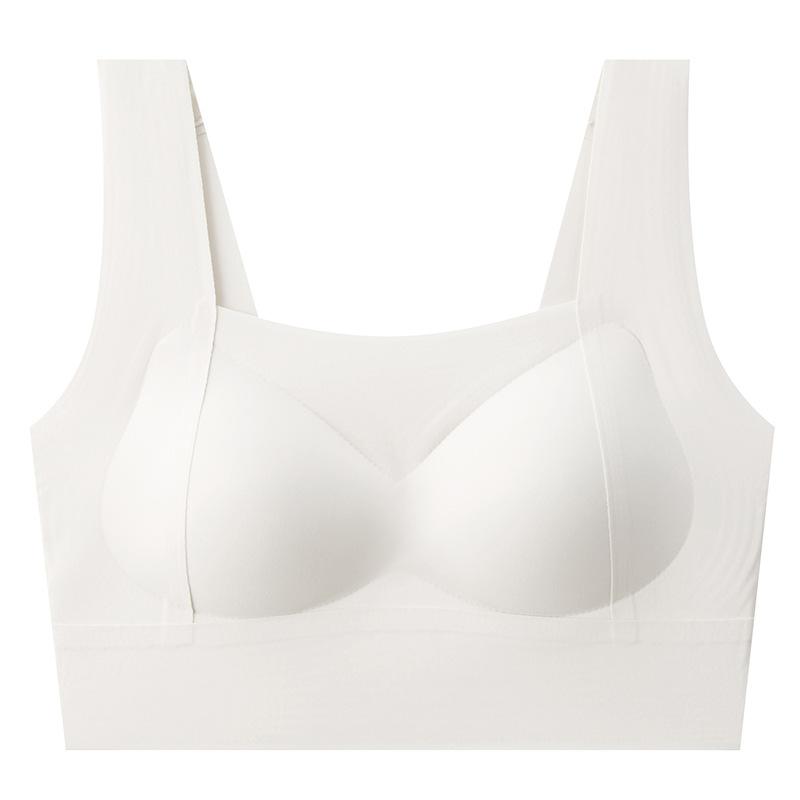 Lift Seamless Sports Underwear Square Collar Gather and Close Sub-breasts Bra Shock-proof Yoga Medium and Long Large U Beautiful Back Chest Wrap