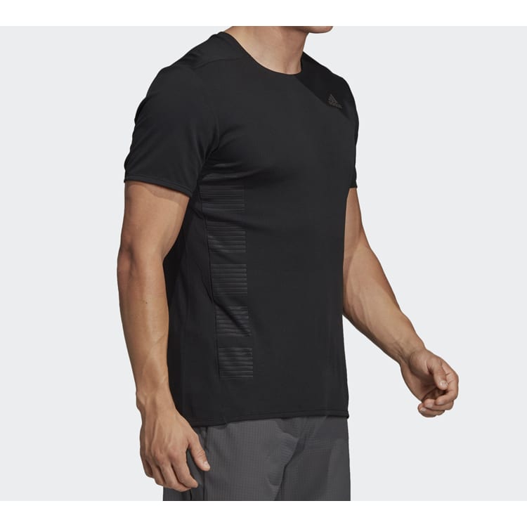 Adidas T Shirts Men's Black Crew Neck Moderate Straight Fit DQ1846