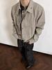 Men's High-End Retro Motorcycle Jacket – Autumn/Winter Vibe, High Street Trend Style Utility Outerwear