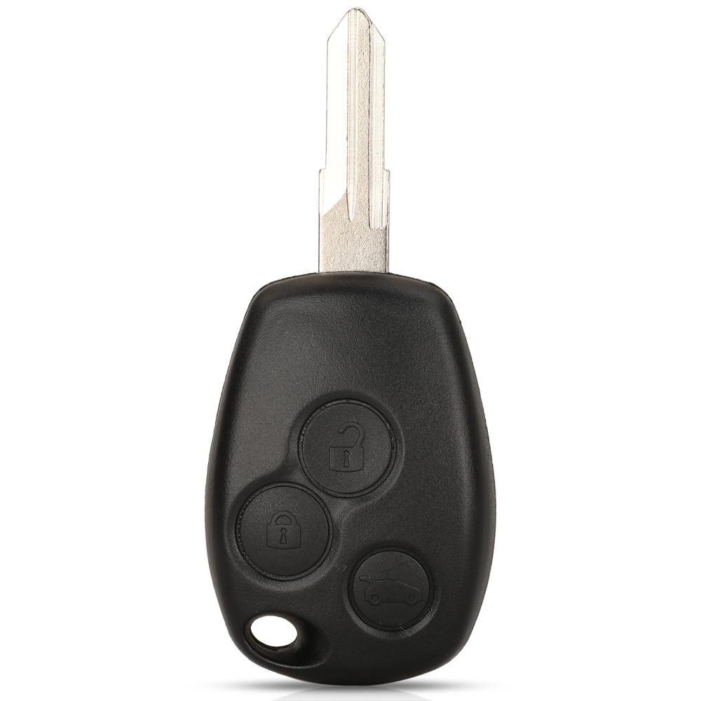 Jingyuqin 3 Buttons Replacement Remote Key Shell  Cover FOB Case for Renault Logan Sandero Clio Fluence Vivaro Master Traff