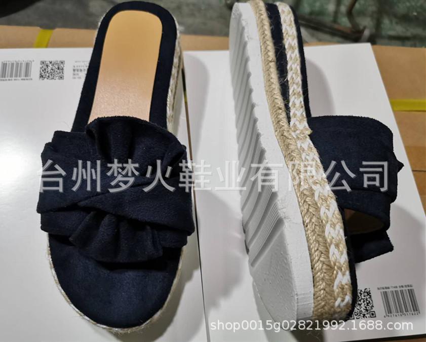 New Sandals Bow Straw Woven Cool Slippers Sandals Women's Shoes