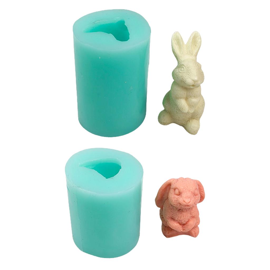 3D Easter Rabbit Silicone Mold DIY Chocolate Cake Decorating Exploy Gypsum Soap Mould Handmade Fondant Baking Soap Molds