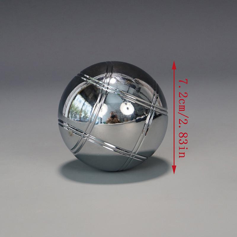 Metal Bocce Ball Outdoor Petanque Set 3 6 8pcs Fun Family Lawn Game for Beach Activities