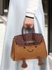 Cute Cartoon Plush And PU Leather Crossbody Bag With Detachable Strap Medium Size Shoulder Bag For Women Commuter