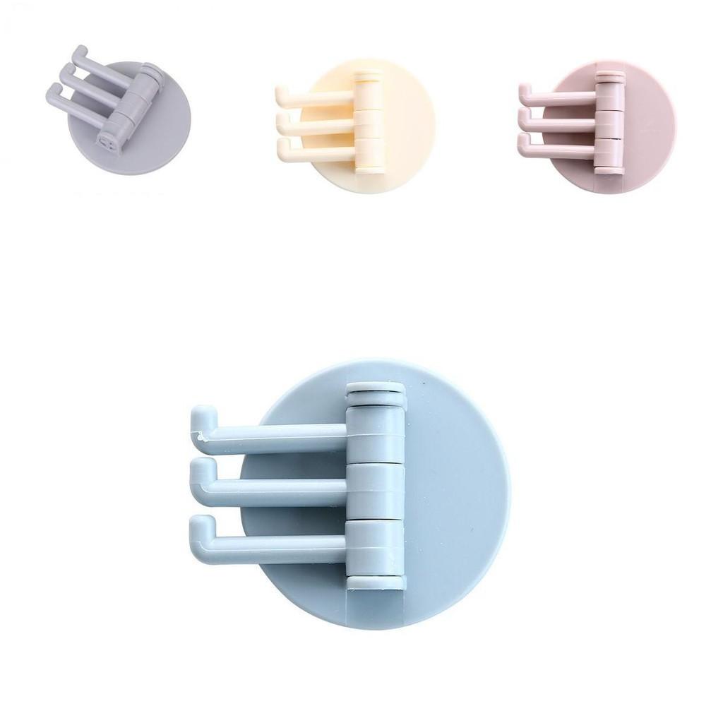 Gancho Adesivo Versátil Rotativo Sem Costura Ideal Para Organizador de Pendurar Toalha de Cozinha na Parede