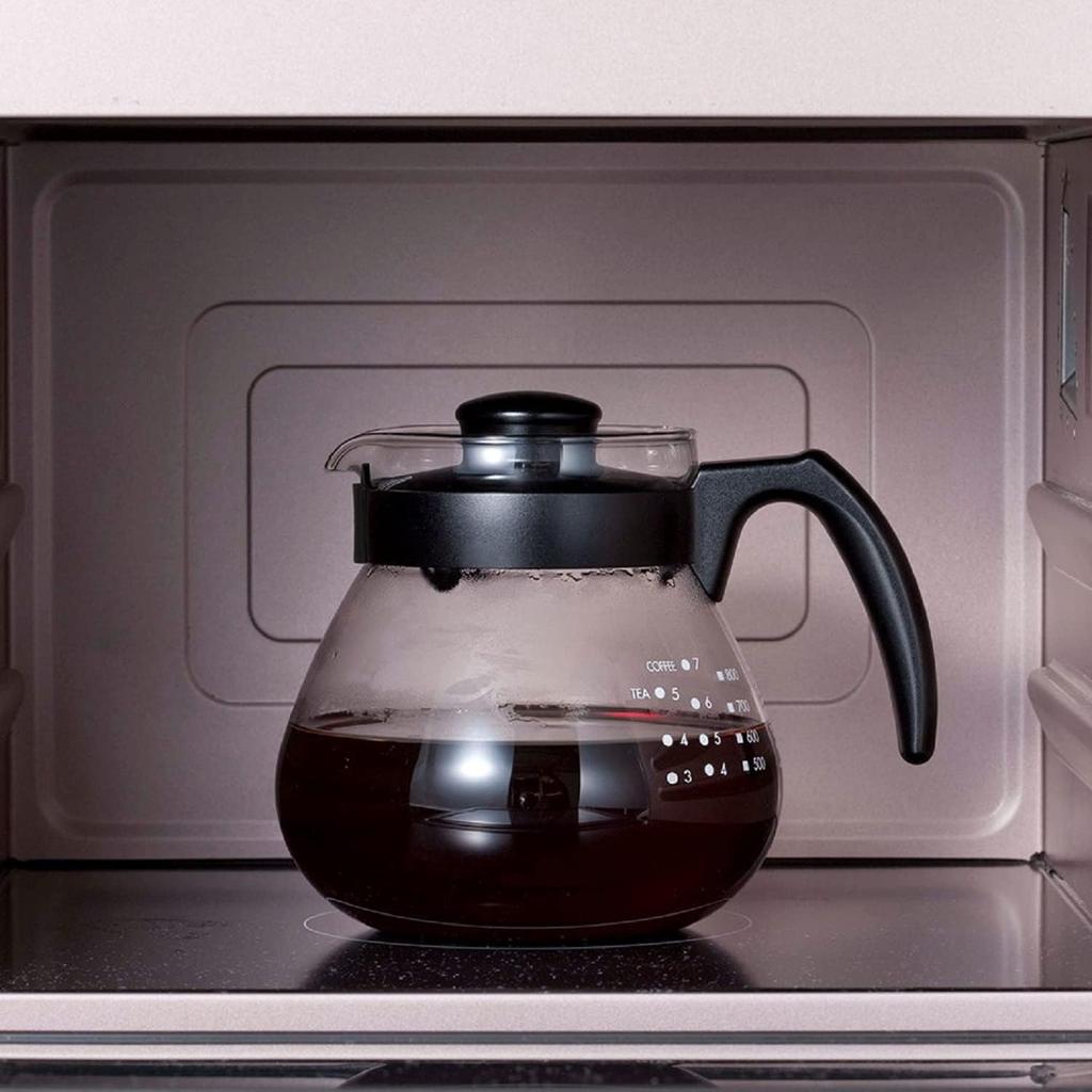 HARIO Coffee Tea Server Made In & Teco, Microwave/Dishwasher Safe, 1,000ml, Japan, TCR-100-B