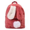 Schoolbag1011 New Fashion Personality Two-color Rabbit Ears Lamb Wool Bag Women's Japanese Cute Girl Travel Backpack