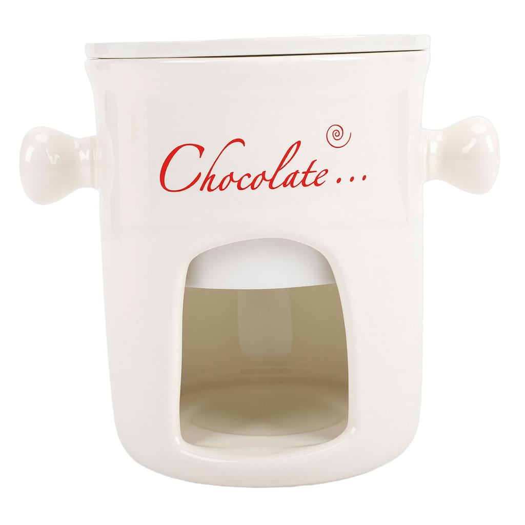 Chocolate Melting Cup Multifunctional Stylish Ceramic Fondue Mug with Fork for Ice Cream Cheese