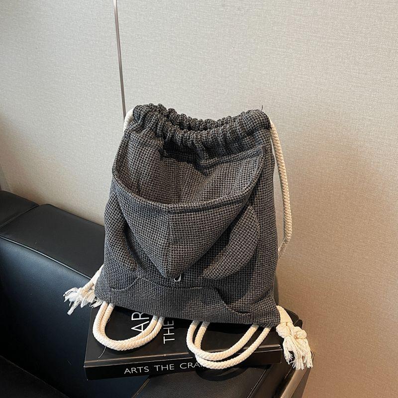 Backpack Women Small Wings Hoodies Fashi Simple Backpack String Girls Bag