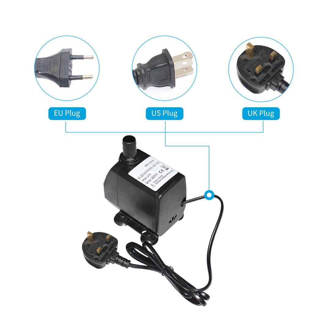 45W 2500L/H Zatapialna pompa wodna z mini pompą fontannową o wysokości 8 stóp Ultra cicha pompa wodna do