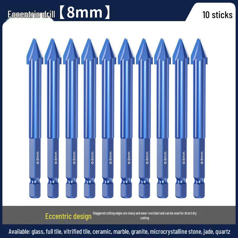 Blue Victory Super Hard Angled Tile and Concrete Drill Bit Set