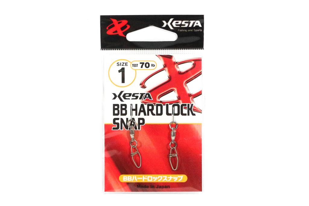 Xesta Obratlík BB Hard Lock Snap, velikost 1, 70 lb, 2 kusy (1775)