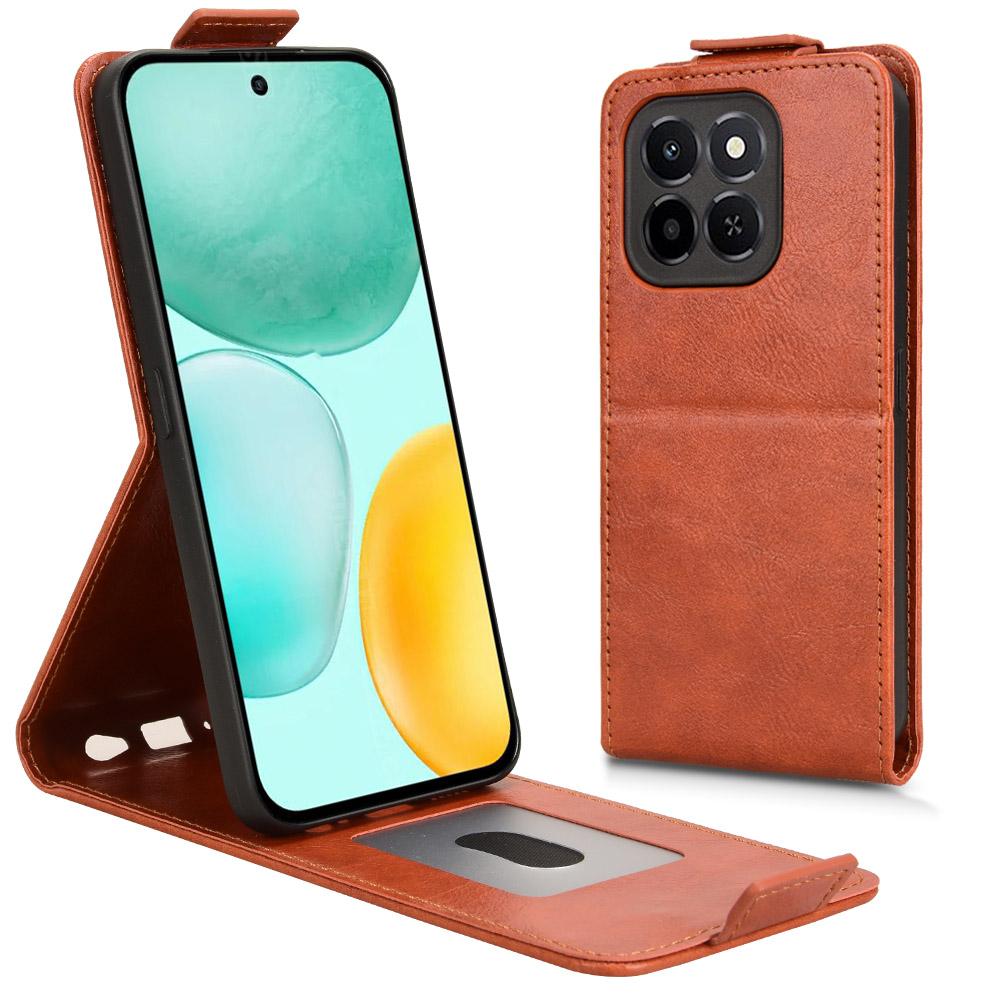 For Honor X6c 4G Stand Case Magnetic Clasp Vertical Flip Leather Phone Cover with Card Holder