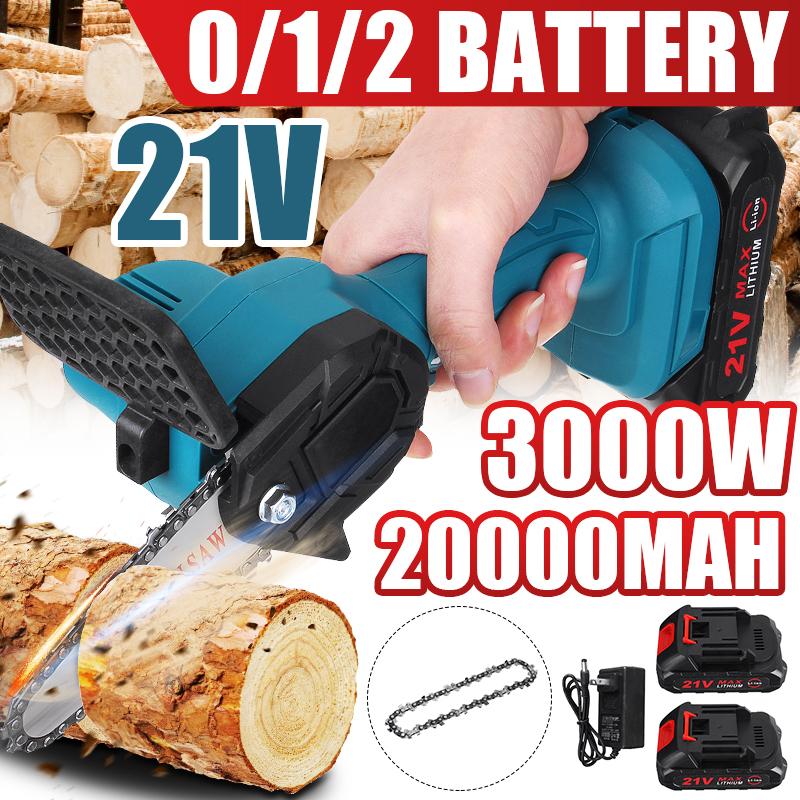 

Мини Аккумуляторная Беспроводная Электрическая Портативная Ручная Цепная пила 4 дюйма Для резки древесины и веток деревьев С 1/2 аккумуляторами Machine