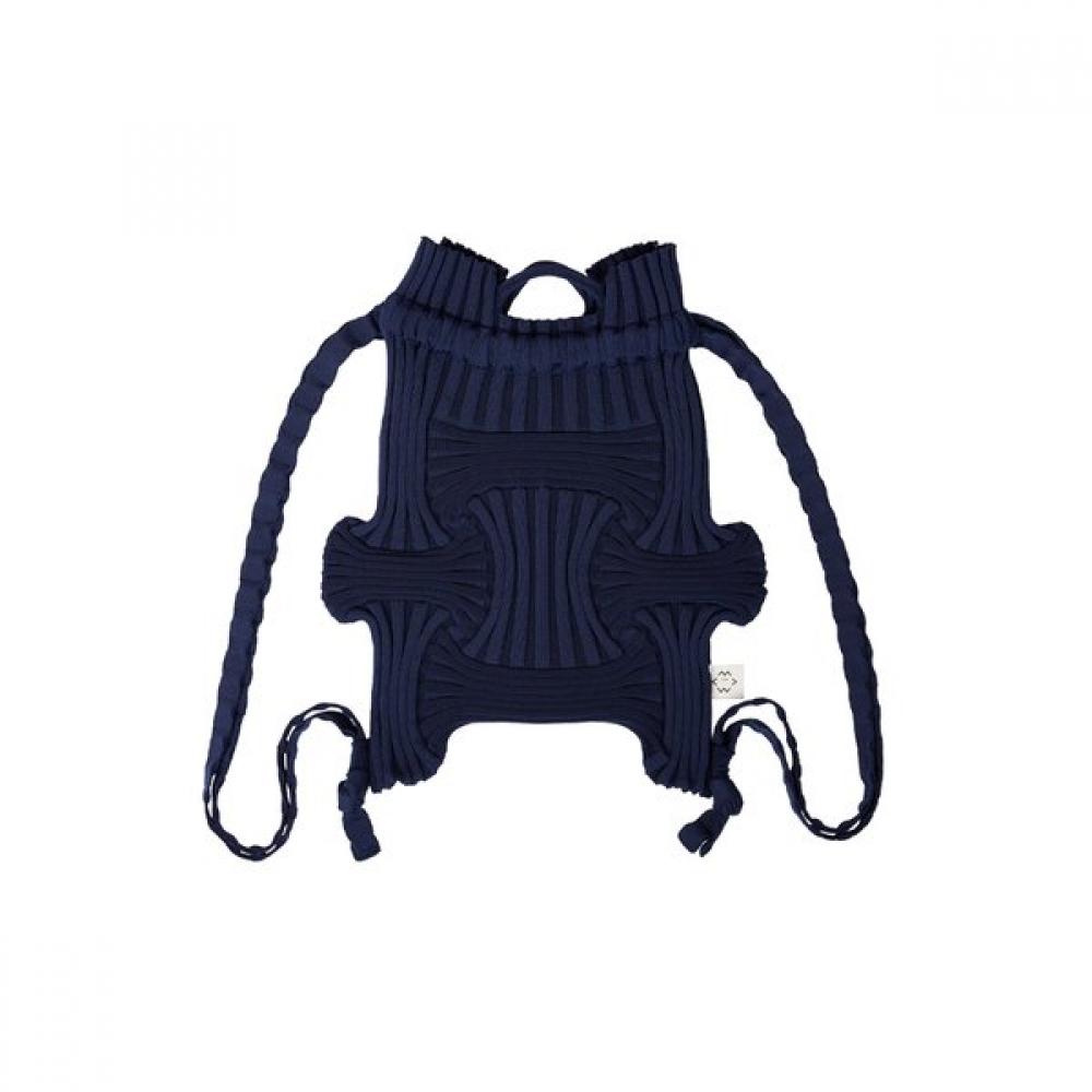 Pleatsmama Navy New Bow Backpack