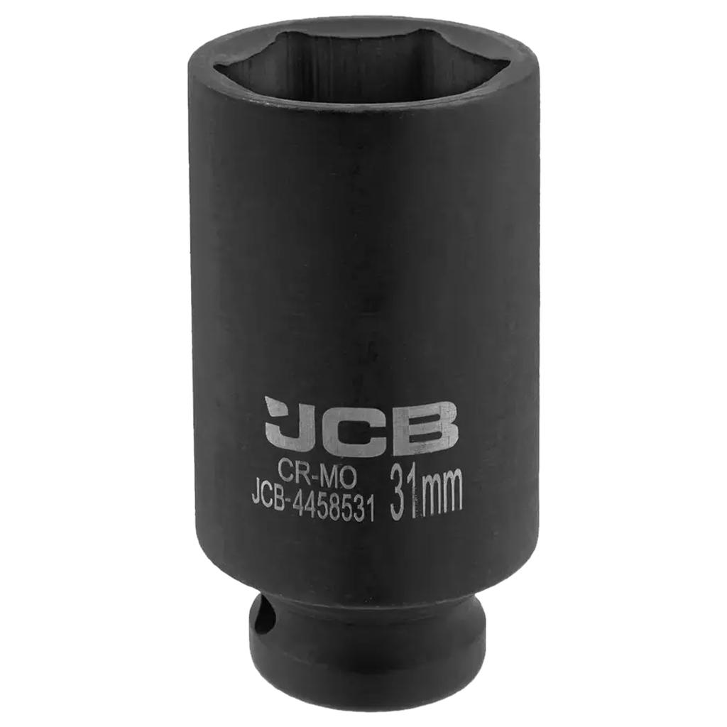 JCB 1/2" Cr-Mo Deep Impact Socket 6-Point 31mm Socket Wrench