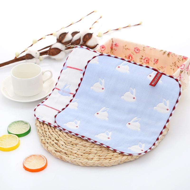 25 x 25 cm, quadratisches Handtuch aus reiner Baumwolle, 6-lagiges kleines Handtuch, Kindergarten-Wischtuch, Gaze-Taschentuch, kleines quadratisches Handtuch aus Baumwolle, Speicheltuch
