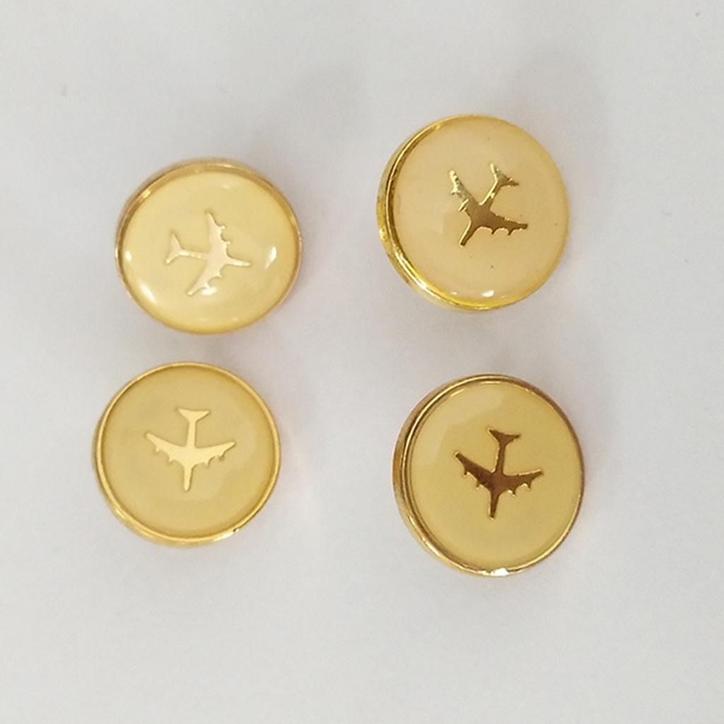 4 Pcs Alloy Buttons Uniform Buttons Dress Buttons Jackets Pants Buttons Sewing Buttons Craft Buttons for Uniforms