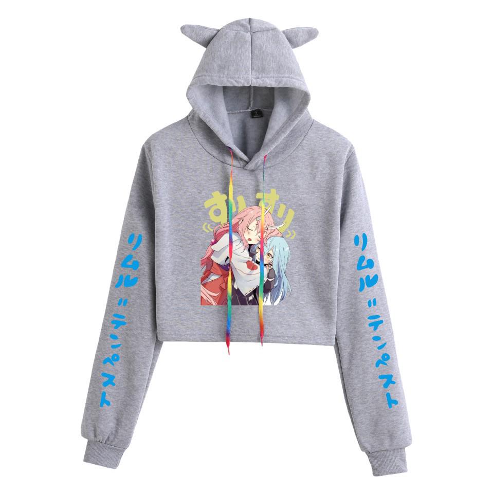 Reincarnated as a Slime Women's Anime Cat Ear Crop Top