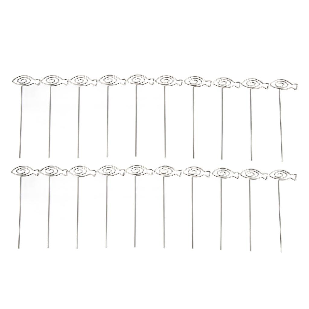 20Pcs Place Card Holder Unique Design  Premium Metal Anti Oxidation Wide Application Name Car