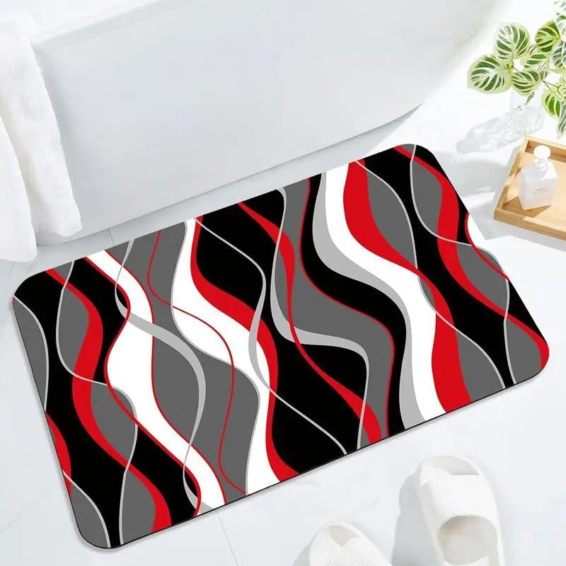 Colorful Marble Texture Door Front Mat Decoration Home Bathroom Floor Mat