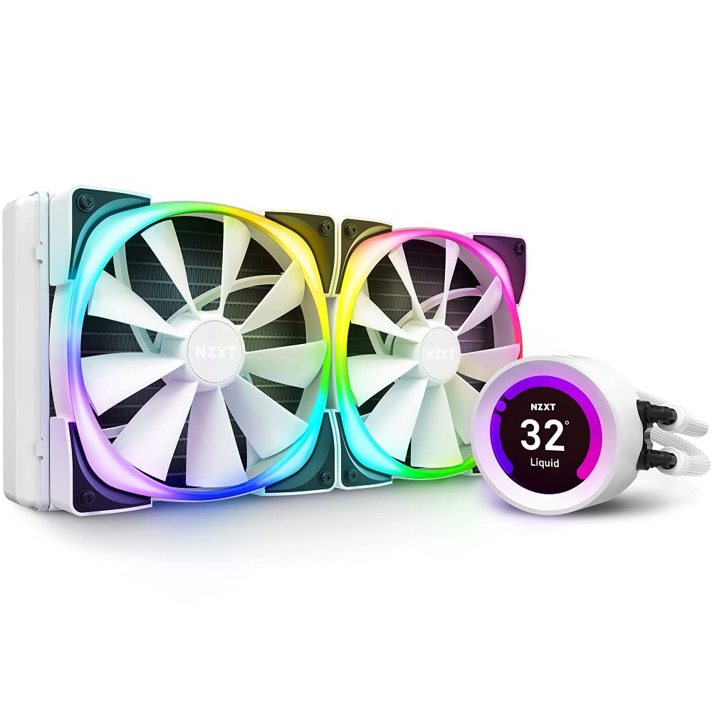 NZXT KRAKEN Z63 RGB with LCD White, 280mm, Compatible, Monitor, RL-KRZ63-RW (FN1626)