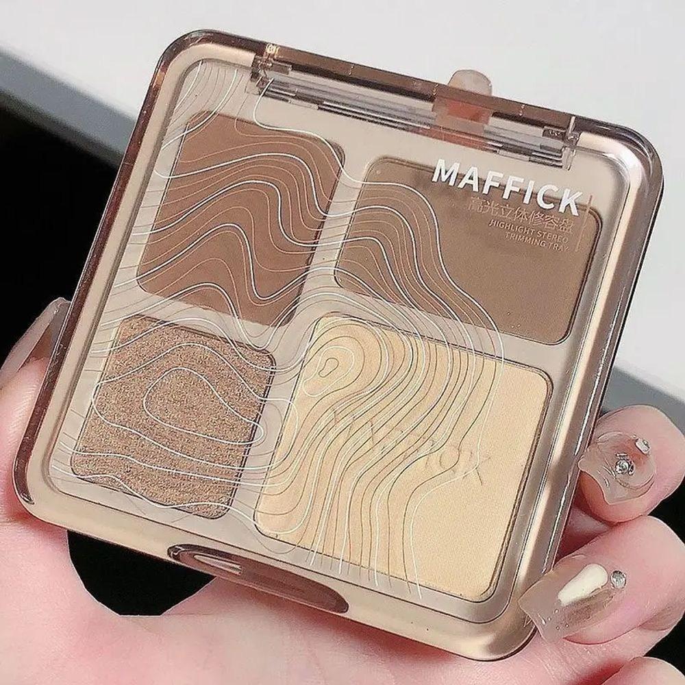 Contour Shading Contour Highlighter Pearl Stick 4 Colors Highlighter Contour Palette Makeup Illuminator 3D Matte Powder, 1 Piece, 02 02 Beige
