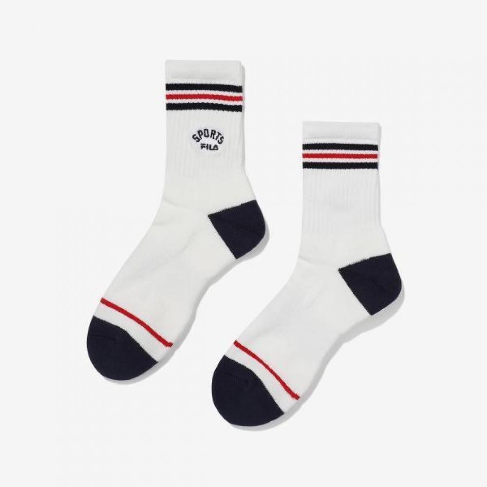 

Fila Calf Length Striped Socks DARKRED/260