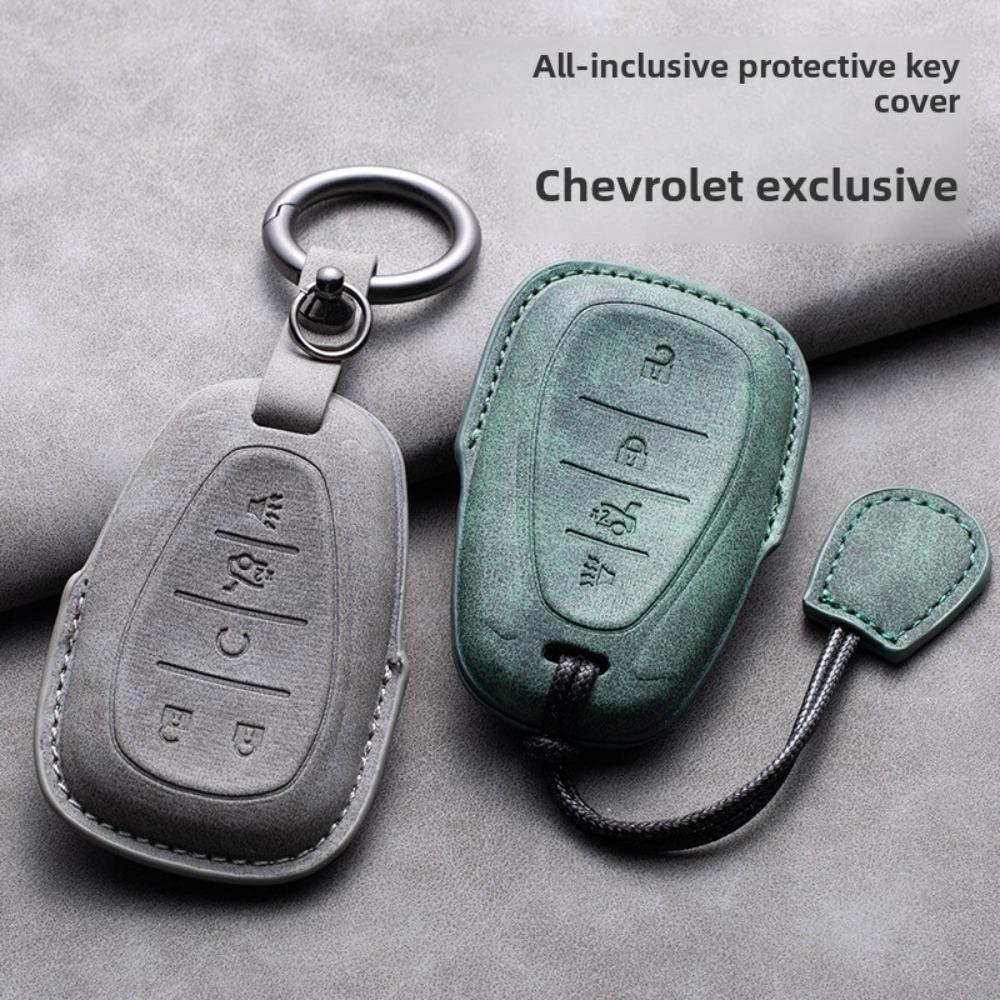 Premium for Nappa Leather Key Cover for Chevy Malibu XL Equinox Blazer Camaro Car Keys