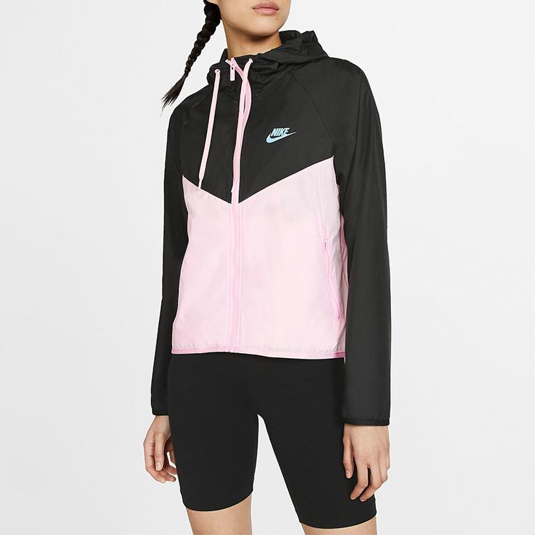 Nike Nsw Windrunner Color Block Bunda Dámská Bunda Pěnově Růžová BV3940-663