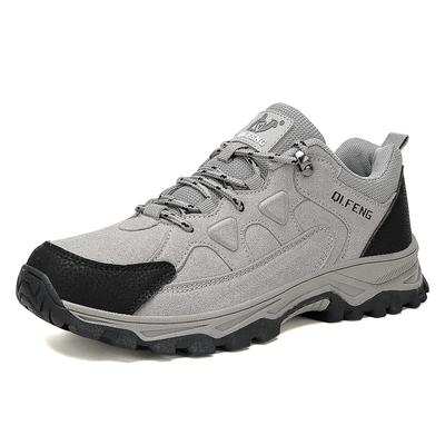 Outdoor Hiking Shoes Men Lace-up Anti-slip Shock-absorbing Low-top Shoes Flat Sports Breathable Casual Sneakers