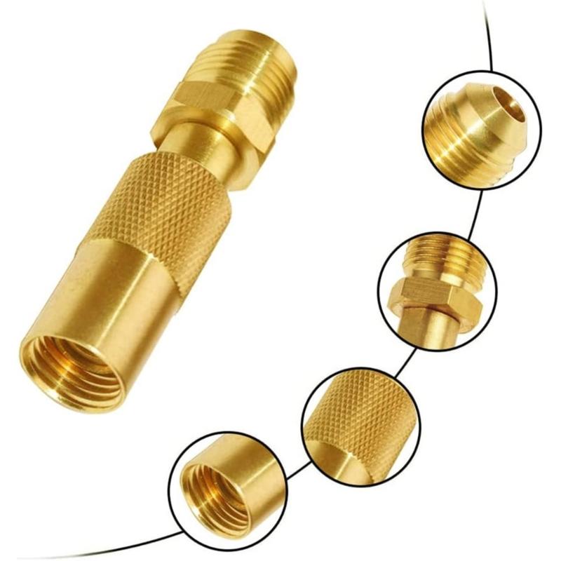 Mosazný propanový adaptér pro nízký tlak, 3/8palcový vnější závit, pro stolní grily, venkovní vaření a kempování