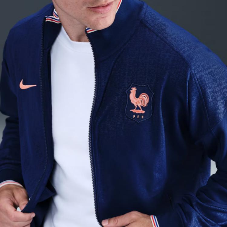 Nike Badge Zip Long Sleeve Loose Jacket Men Jackets Blue FZ9390-492