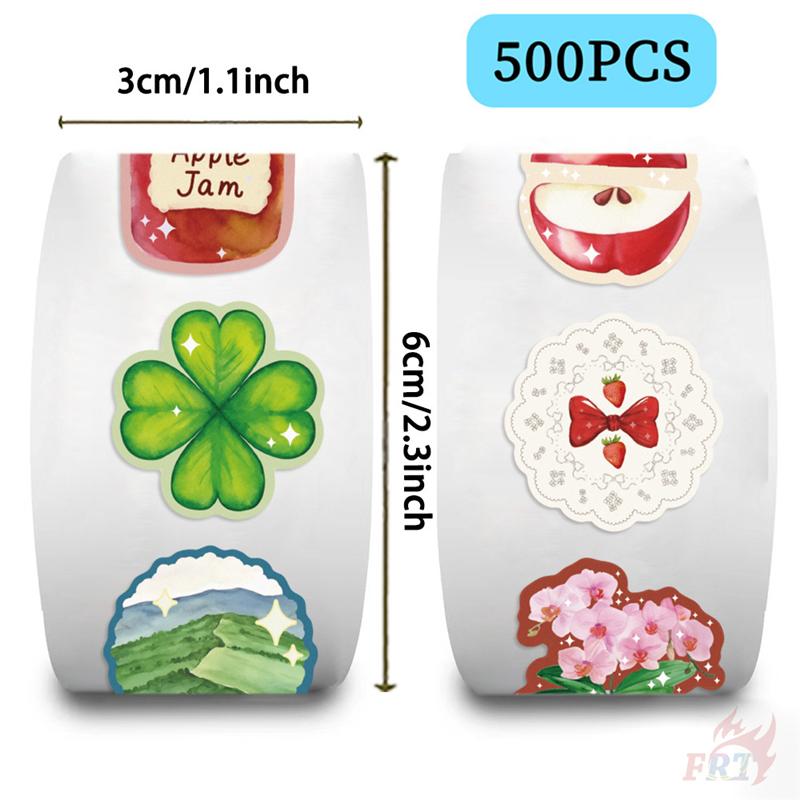 500Pcs/Roll Little Happiness - Lucky Life Kids Rewards Stickers - DIY Scrapbooks Album Decor Sealing Label Decals