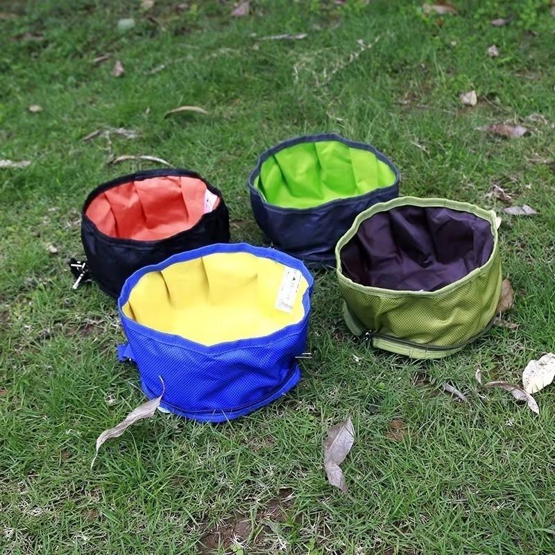 1100ML Big Volume Dog Drinking Container Foldable Dog Water Bowl Food Storage Bag Outdoor Hiking Travel Folding Pet Bowl