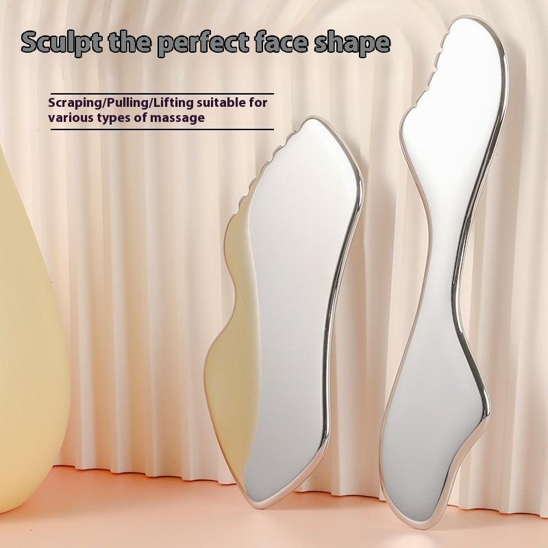 Facial Roller Gua Sha Beauty Face Neck Massage Tool Stainless Steel Skin Tightening Face Lifting Beauty Care Massage Roller