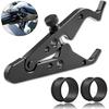 Universal Motorcycle Cruise Control - Throttle Lock Assist Grip Clamp with Silicone Ring - Durable (1, Black)
