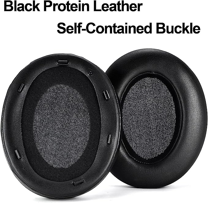 1 Pair Replacement Ear Pads for Sony WH-XB910N XB910N Headphones, Protein Leather, Memory Foam Pads with Mesh